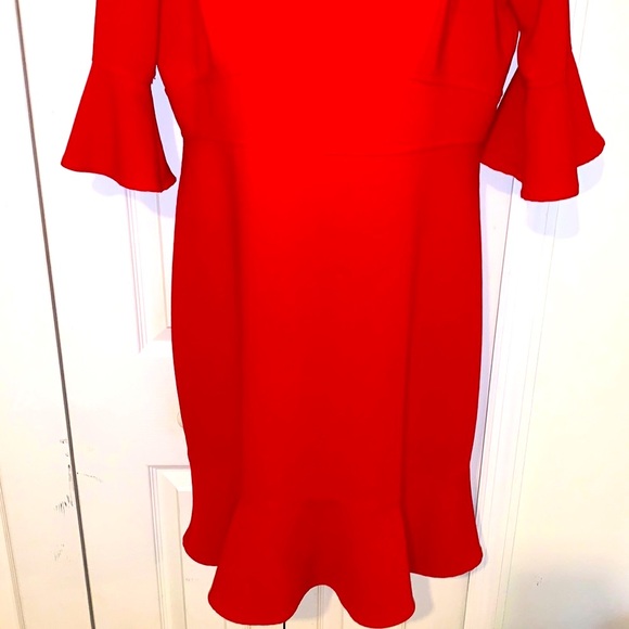 WHITE HOUSE BLACK MARKET RED DRESS - Picture 3 of 9